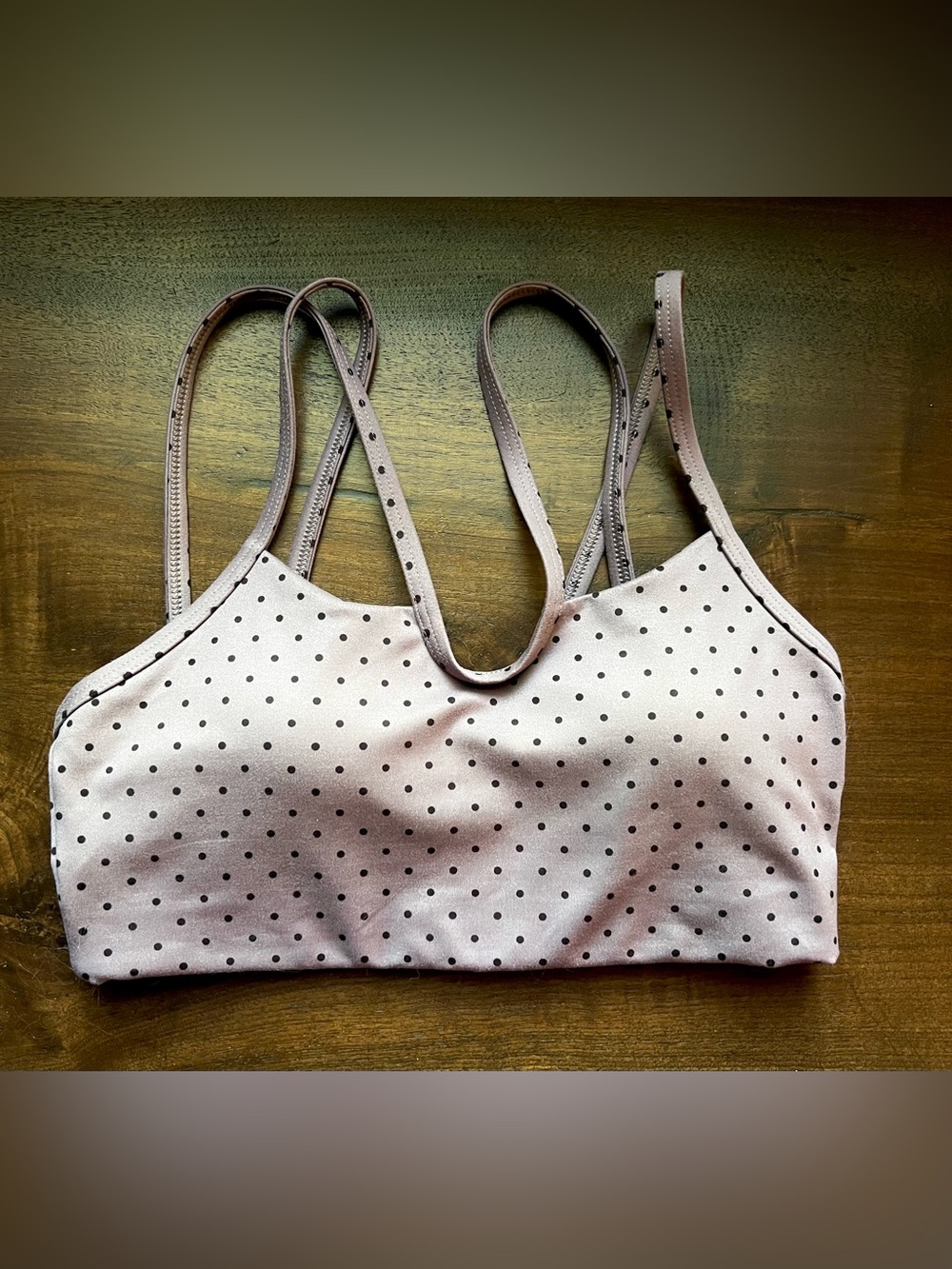 FLEO Siren Notch Bra - Medium Support - Smoky Mauve Mini Dot - size medium